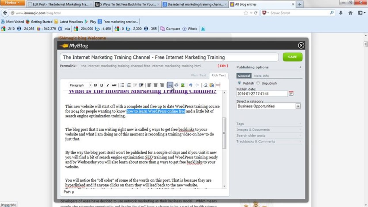5 Ways To Get Free Backlinks To Your Website - Part 1c