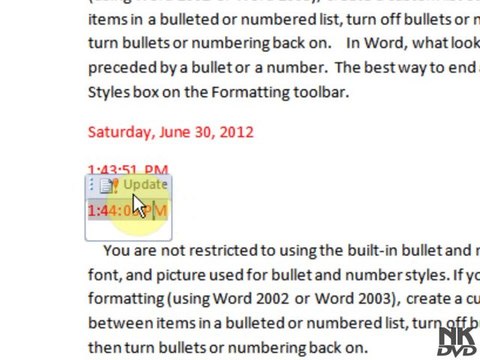 Lesson 62 Insert Date _ Time (Microsoft Office Word 2007_2010 Free Tutorial Urdu Hindi Video Training taleem.tv Pakistan Education