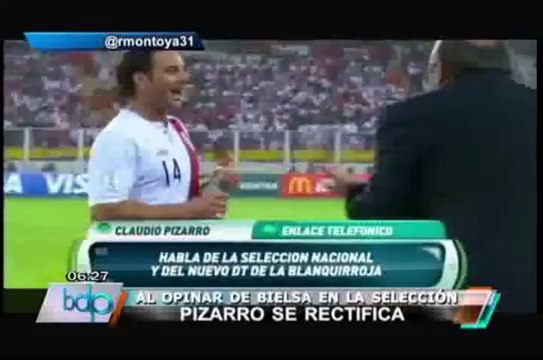 Selección peruana: Claudio Pizarro volvió a referirse de Marcelo Bielsa