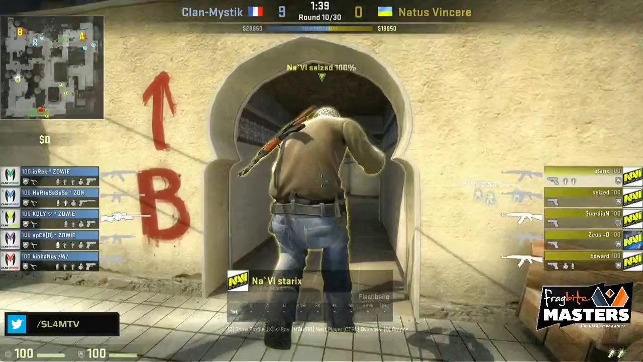 NA`VI vs. Clan-Mystik, Fragbite masters 2013, Quarter final map 3 dust2