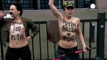 Des Femen à Bruxelles pour accueillir Poutine