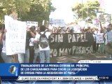 Periodistas exigen ante el Centro de Comercio Exterior divisas para la importación de papel periódico