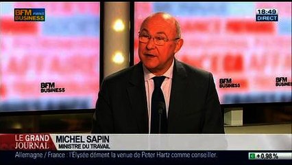Michel Sapin, ministre du Travail et de l'Emploi, dans Le Grand Journal – 28/01 4/4