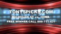 Iowa Hawkeyes vs. Michigan St Spartans Pick Prediction NCAA College Basketball Odds Preview 1-28-2014