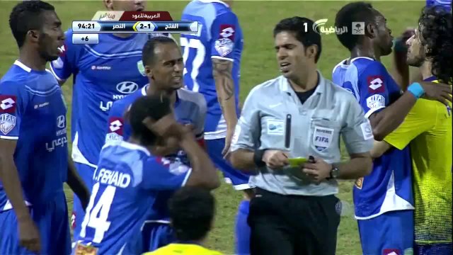 هدف النصر الثاني من عمر هوساوي في الفتح - الفتح 1-2 النصر - دوري جميل 28/01/2014 HD