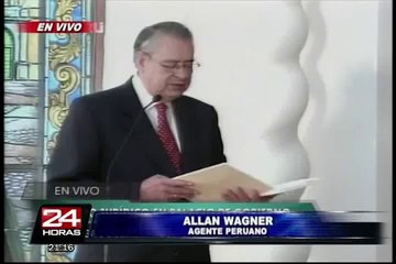 Presidente Humala recibió el fallo de La Haya de manos del agente Allan Wagner