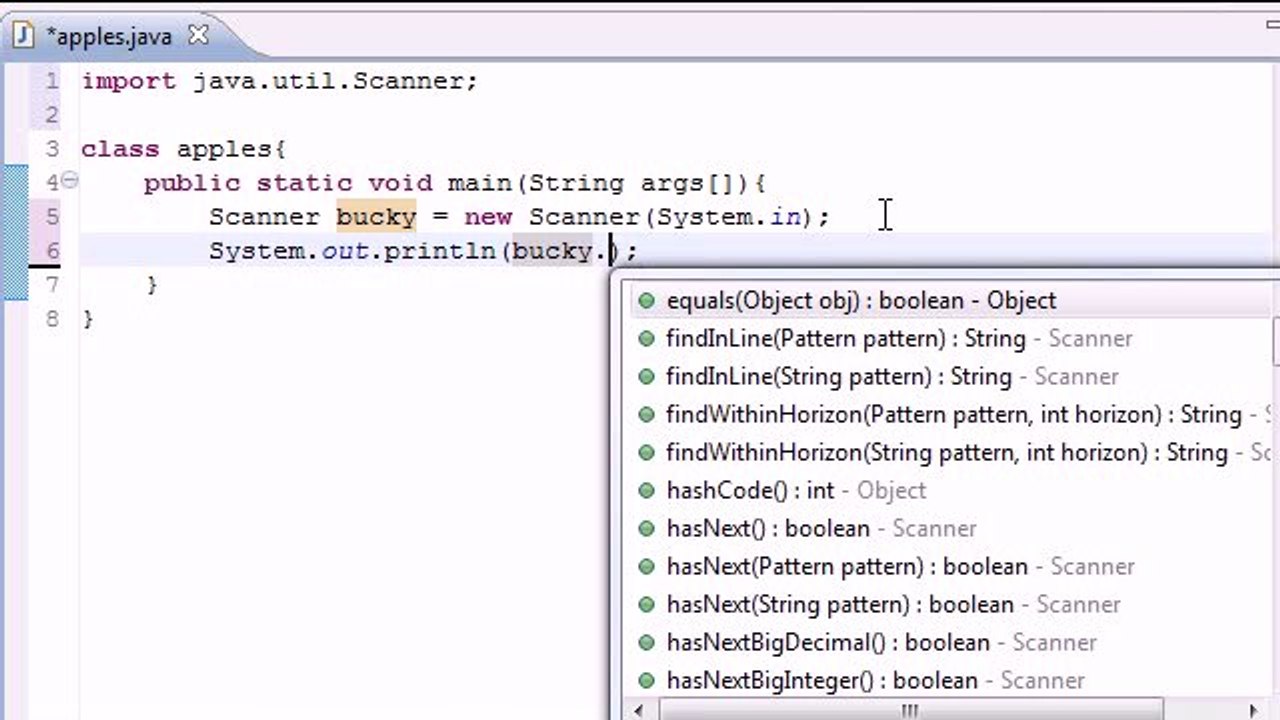 Java Tutorial 6 - getting user input