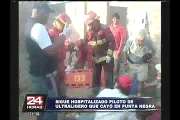 VIDEO: rescatan a almirante que chocó su avioneta en San Bartolo