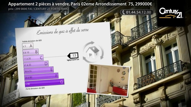 Appartement 2 pièces à vendre, Paris 02eme Arrondissement 75, 299000€