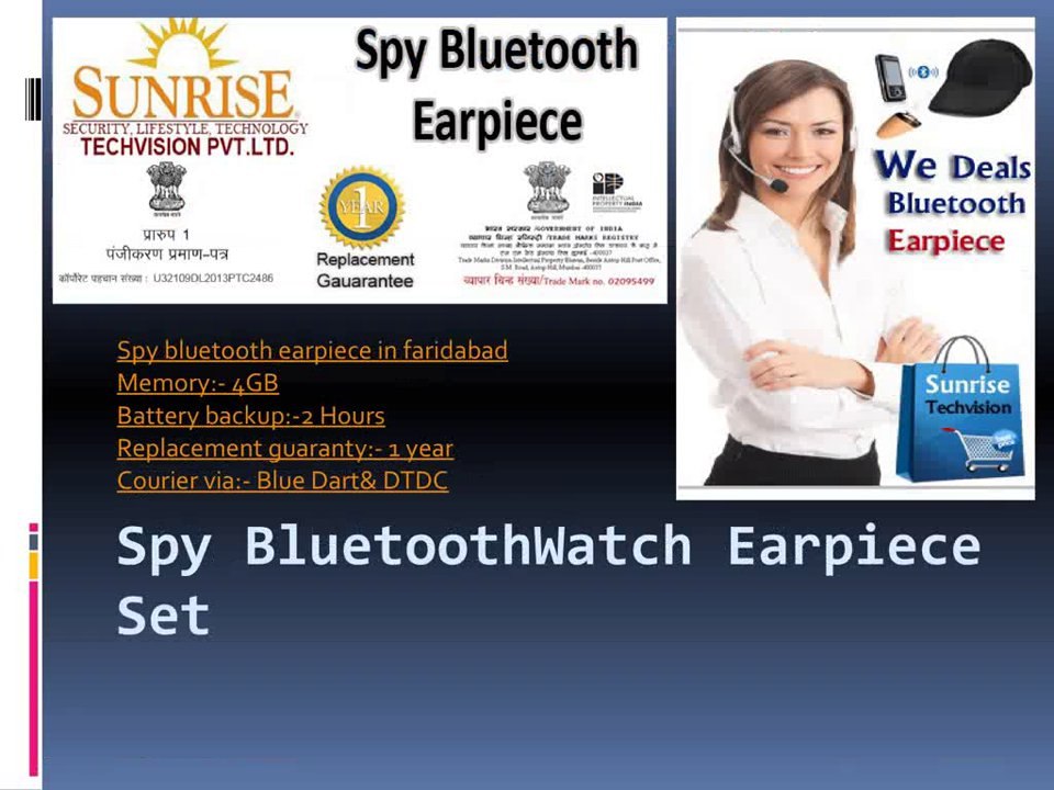 Spy Bluetooth Earpiece in Ahmedabad Surat Rajkot Gujrat India