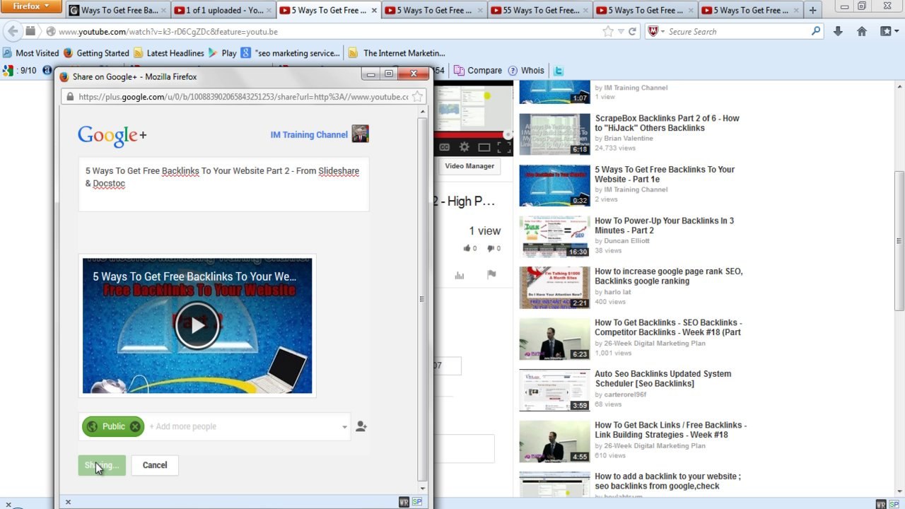 5 Ways To Get Free Backlinks To Your Website - Part 3 Video 4