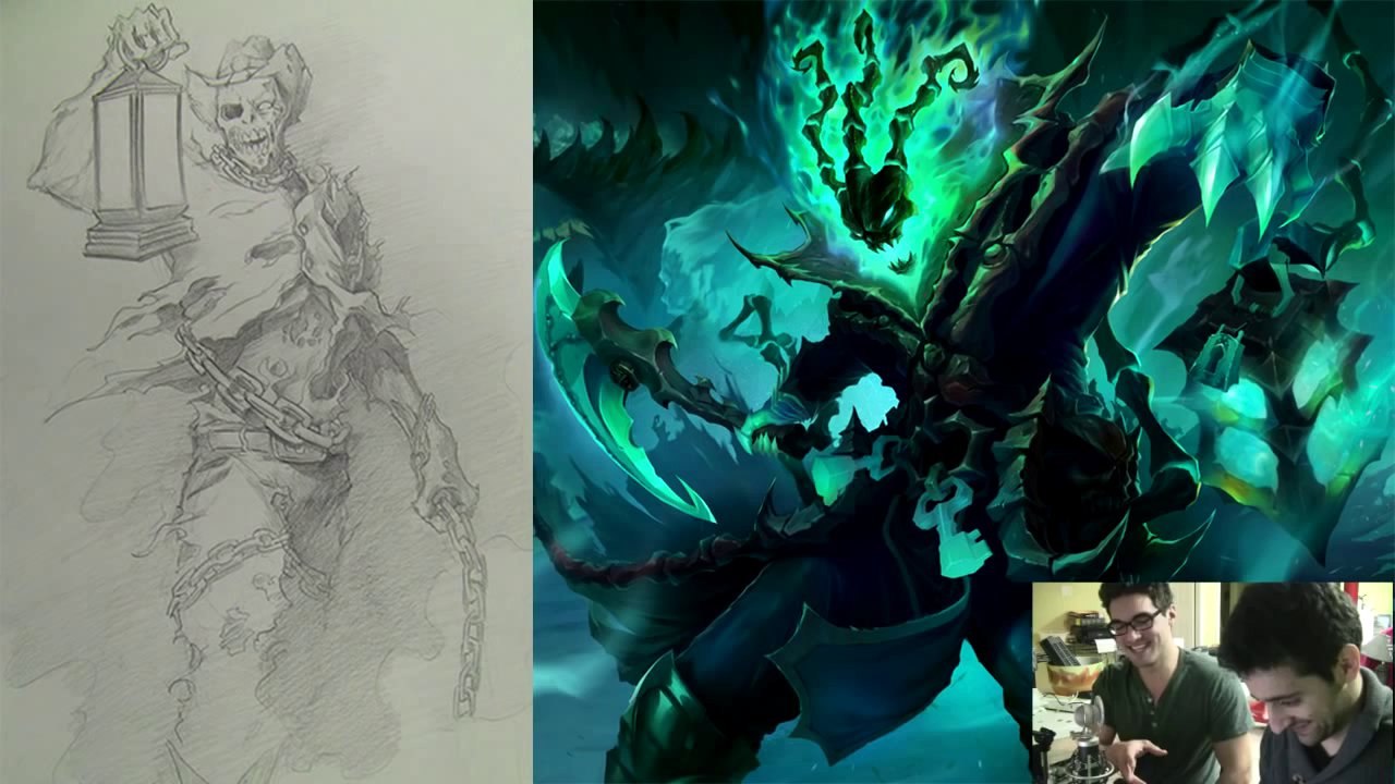 My Friend Drawing Champions He Has Never Seen - Ep 9 Thresh - League of Legends