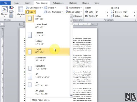 Lesson 69 Page Size _ Setting (Microsoft Office Word 2007_2010 Free Tutorial Urdu Hindi Video Training taleem.tv Pakistan Education
