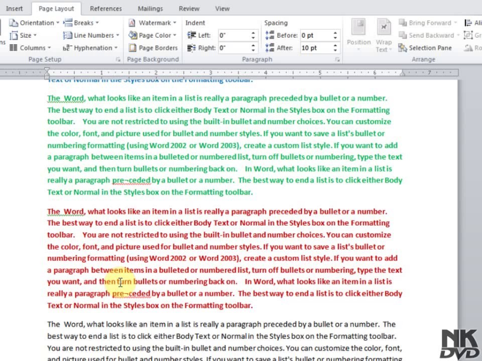 Lesson  71 Breaks Page Columns Section (Microsoft Office Word 2007_2010 Free Tutorial Urdu Hindi Video Training taleem.tv Pakistan Education