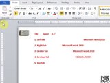 Lesson  82 TAB Part 3 (Microsoft Office Word 2007_2010 Free Tutorial Urdu Hindi Video Training taleem.tv Pakistan Education