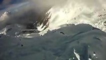 Avalanche accident caught on helmet camera