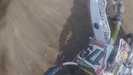 Junior Lites Position Fighting Dirt Bike CRASH