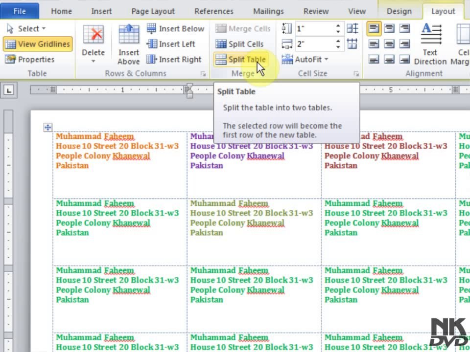 Lesson  92 Labels Part 3 (Microsoft Office Word 2007_2010 Free Tutorial Urdu Hindi Video Training taleem.tv Pakistan Education