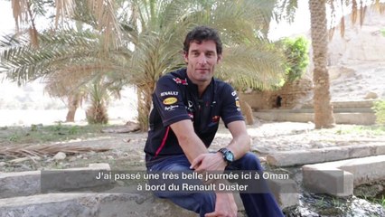 Mark Webber au volant du Dacia Duster à Oman