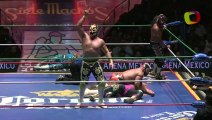 Guerrero Maya Jr., Sagrado, Stuka Jr. vs Misterioso Jr., Puma, Sangre Azteca