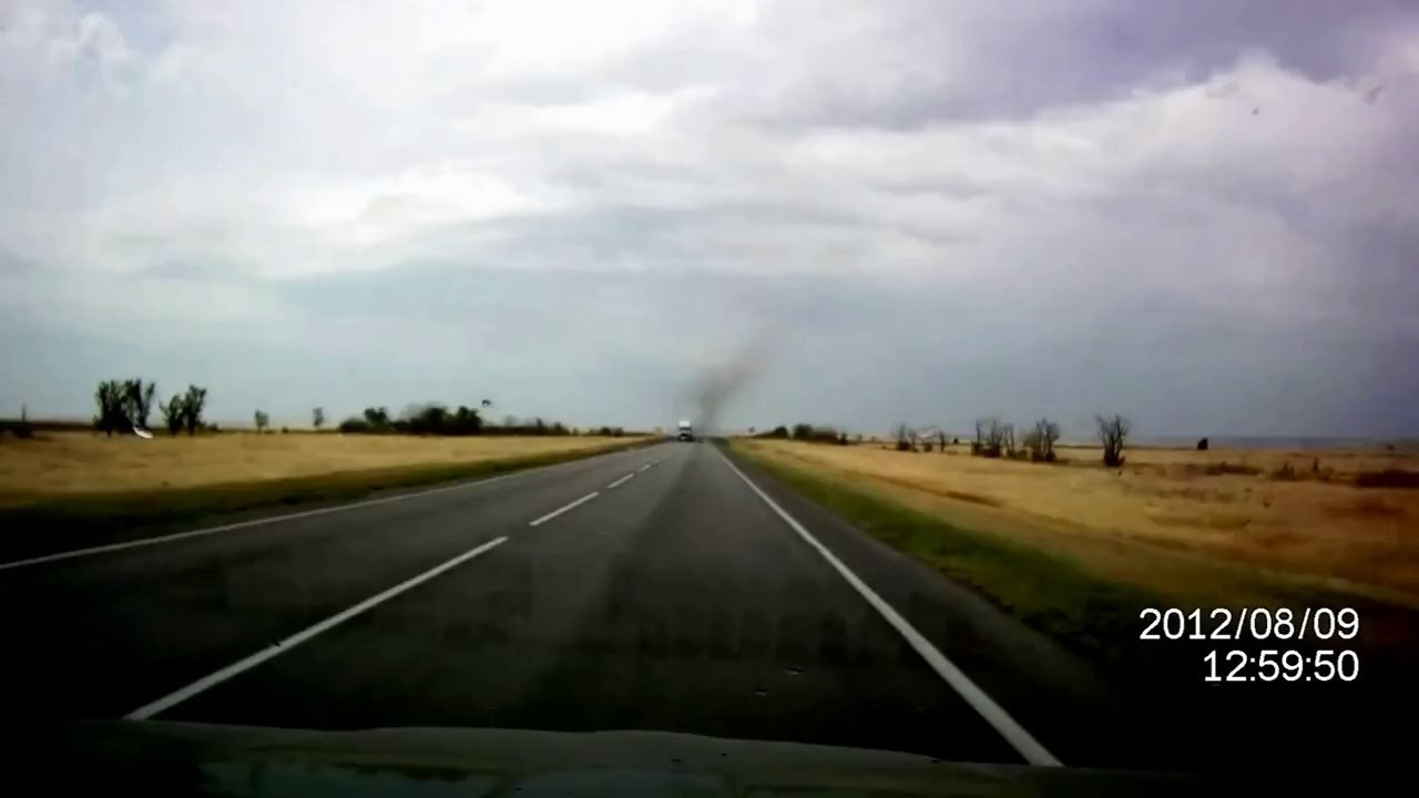 Drole de rencontre sur une route russe