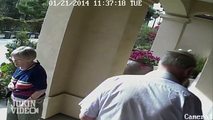 Bear SNEAKS UP on Oblivious Elderly Couple