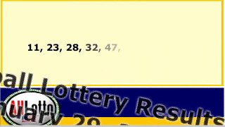 Powerball Lottery Drawing Results for January 29, 2014