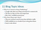 Blog Topic Ideas for Marketers--Never Run Out of Things to Write About Again (Part 1 of 2)