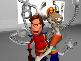 karim's character fighting in maya