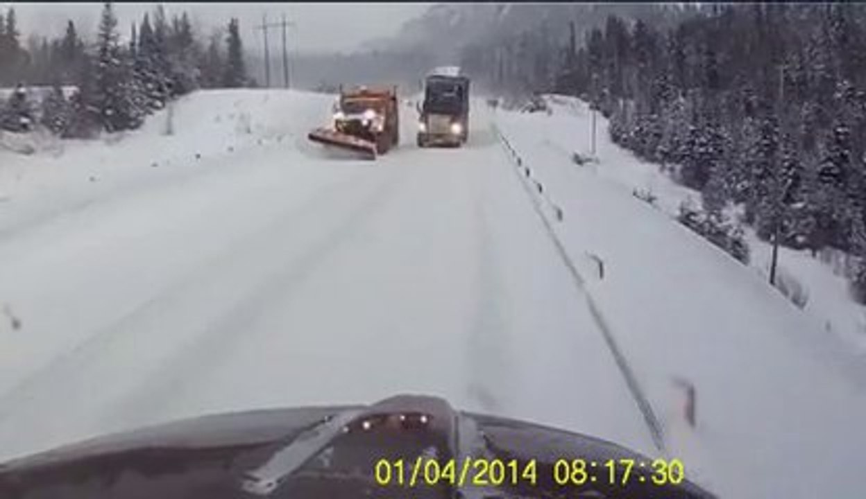 Driver almost killed by a Truck... So so scary!