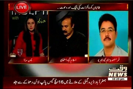 WAQT Indepth With Nadia Mirza with MQM Qamar Mansoor (29 Jan 2014)