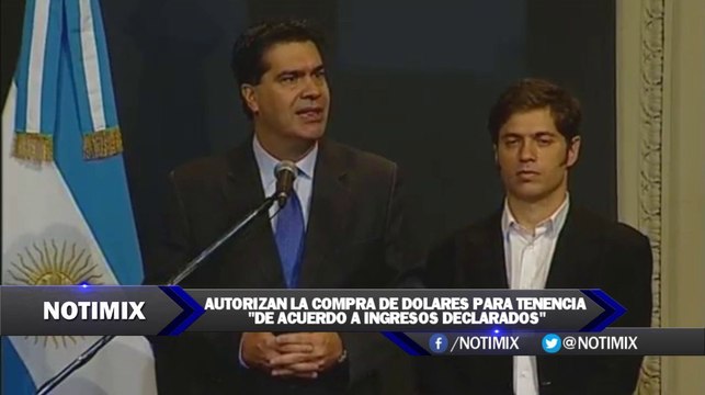 EL GOBIERNO AUTORIZA LA COMPRA DE DOLARES PARA TENENCIA