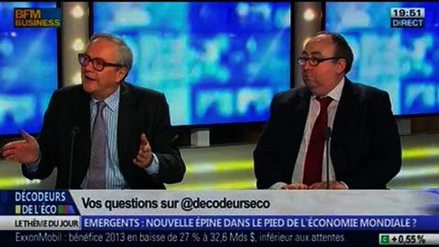 Émergents: nouvelle épine dans le pied de l'économie mondiale ?, dans Les Décodeurs de l'éco - 30/01 3/5