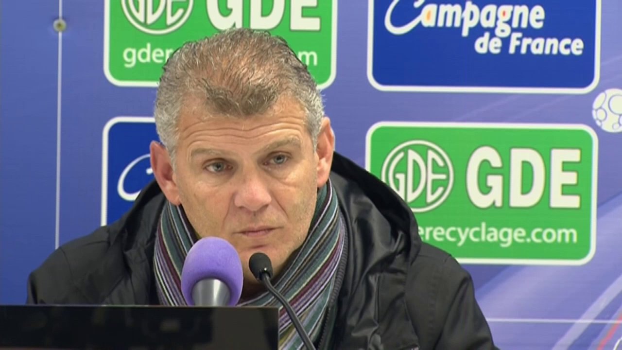 Conférence de presse SM Caen - ESTAC Troyes (1-1) : Patrice GARANDE (SMC) - Jean-Marc FURLAN (ESTAC) - 2013/2014