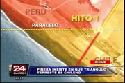 Presidente Sebastián Piñera insiste en que triángulo terrestre pertenece a Chile