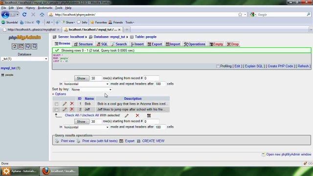 PHP and MYSQL - Connecting to a Database and Adding Data