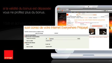 Offre Internet Everywhere prépayée Bonus