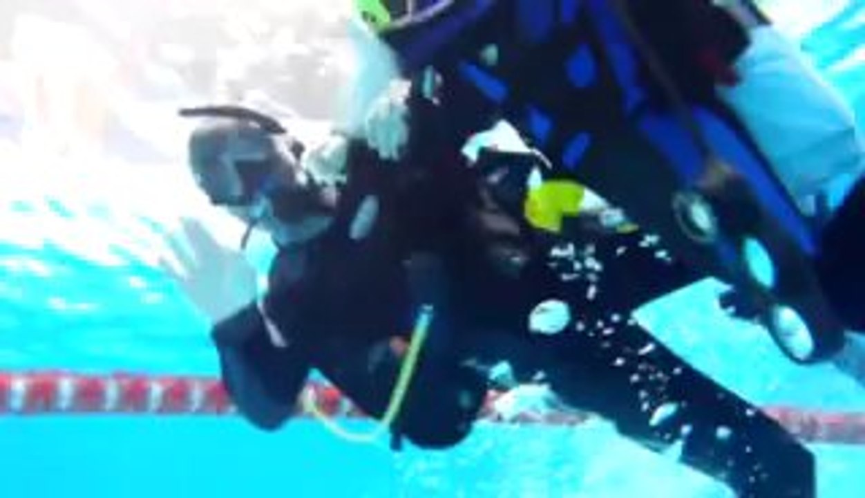 Baseny Politechniki Gdańskiej Pierwsze Nurkowanie Miłki na Dużym Basenie www.argonaut.gda.pl