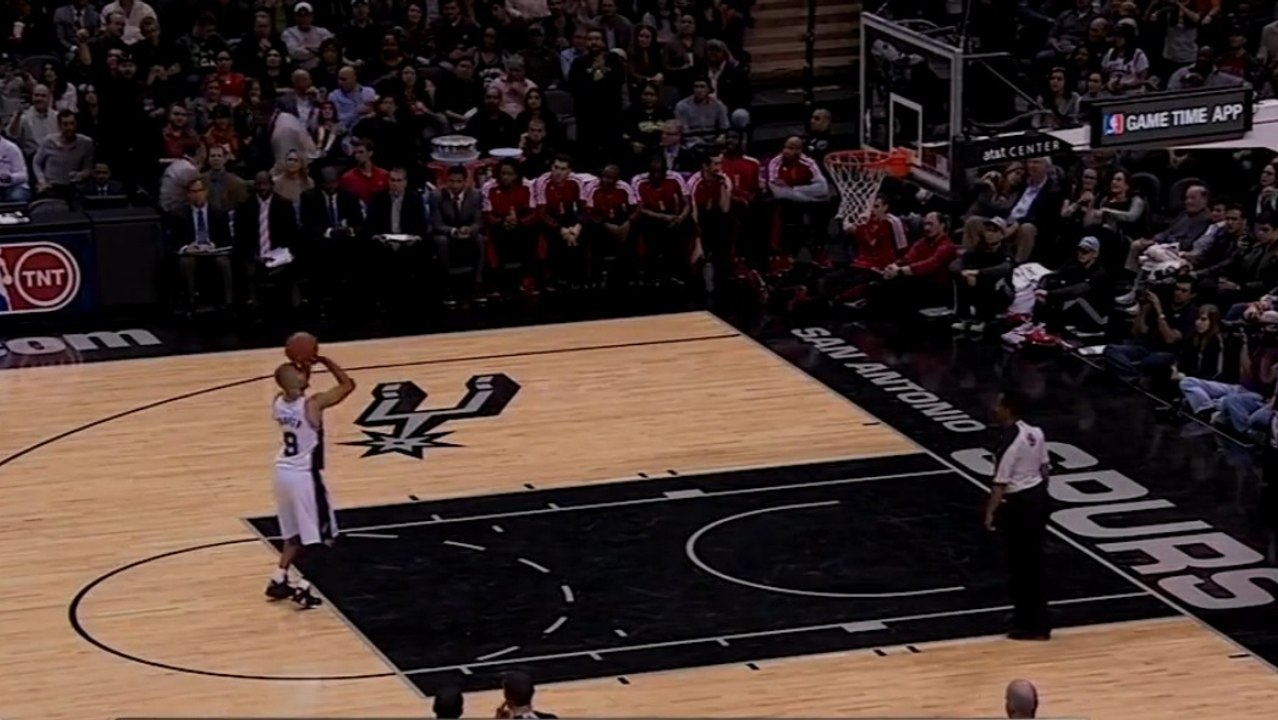 Tony Parker shoot the most hilarious free throw of the year - San Antonio Spurs