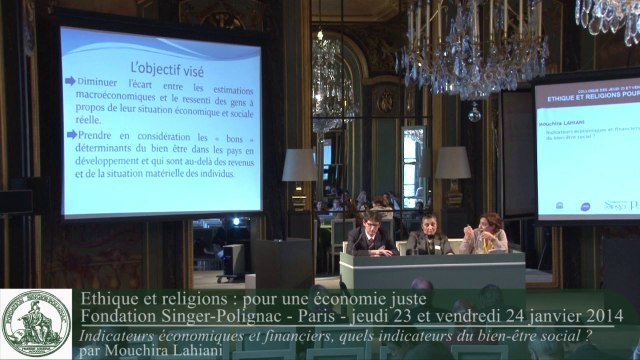 Mouchira Lahiani - Indicateurs économiques et financiers, quels indicateurs du bien-être social ?