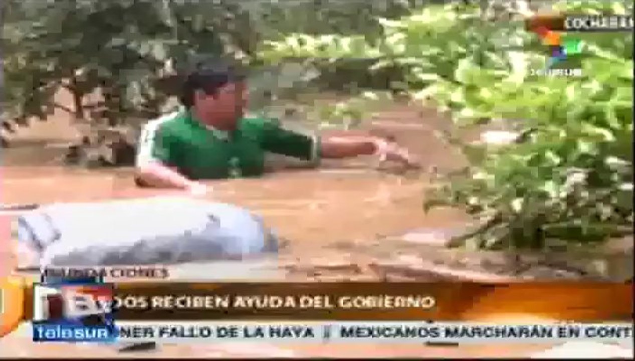 Pdte. Evo recorre zonas devastadas por inundaciones en Cochabamba