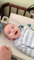 Two Month Old Laughing at His Dad