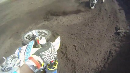 Bad Motorcycle CRASH - Big First Turn Pile Up!