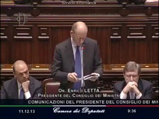 Скачать видео: Roma - Fiducia al Governo, Enrico Letta interviene alla Camera (11.12.13)