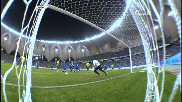 هدف النصر الاول من سلطان الدعيع (هدف في مرماه) في الهلال - النصر 2-1 الهلال - نهائي كأس ولي العهد 01/02/2014 - نبيل نقشبندي HD