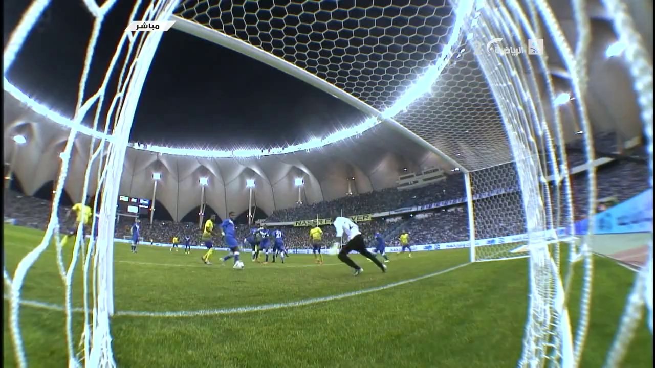 هدف النصر الاول من سلطان الدعيع (هدف في مرماه) في الهلال - النصر 2-1 الهلال - نهائي كأس ولي العهد 01/02/2014 - نبيل نقشبندي HD