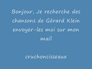 recherche chansons de Gérard Klein