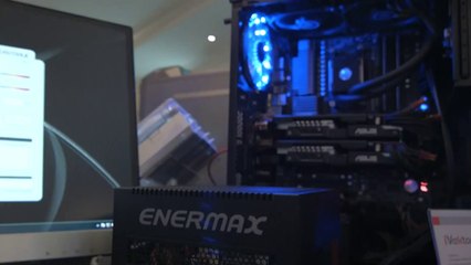 Enermax Digitally monitored fan less power supply and SP fan demo - CES 2014