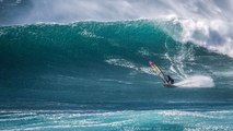 Yannick Anton windsurfing for renewables against oil in Canaries