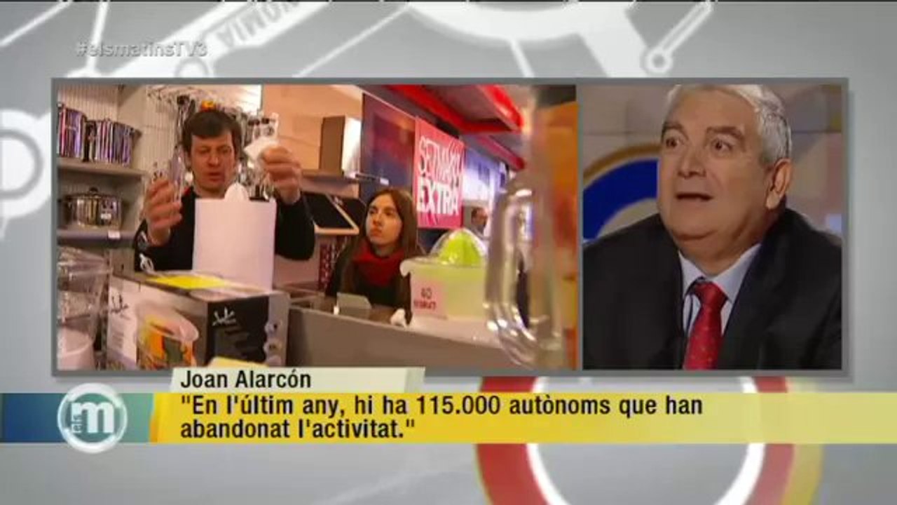 TV3 - Els Matins - Joan Alarcón: "En l'últim any, hi ha 115.000 autònoms que han abandonat l'act